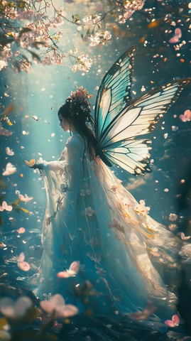 蝴蝶精灵汉服花间