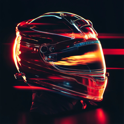 未来头盔红色光晕映射