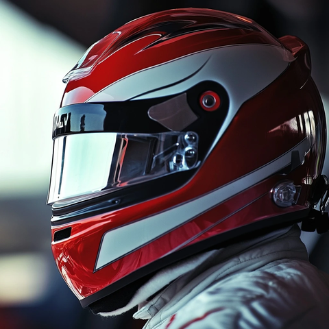 赛车手头盔特写