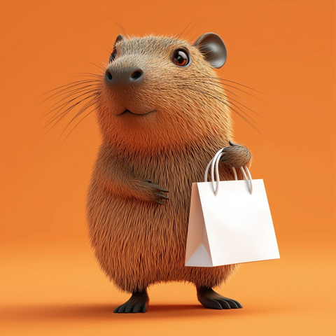 水豚玩偶手提购物袋