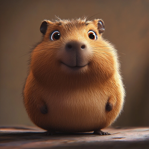 胖水豚站在秤上