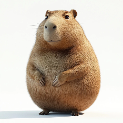 拟人化卡皮巴拉全身像