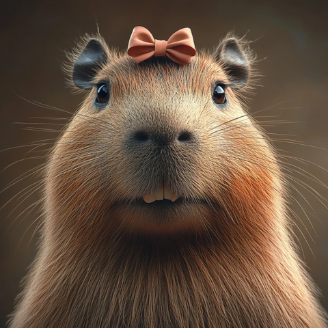 微笑的拟人化大水豚