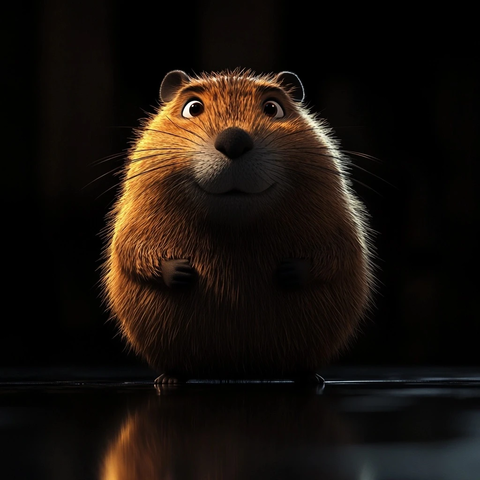 背光河狸反射地板