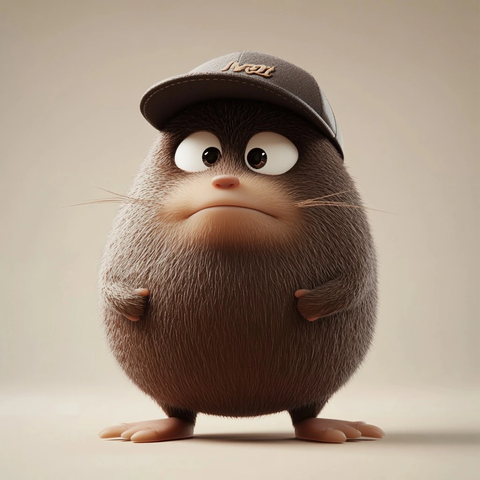 小眼睛褐色卡通角色