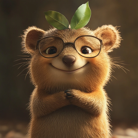 聪明微笑的树袋熊