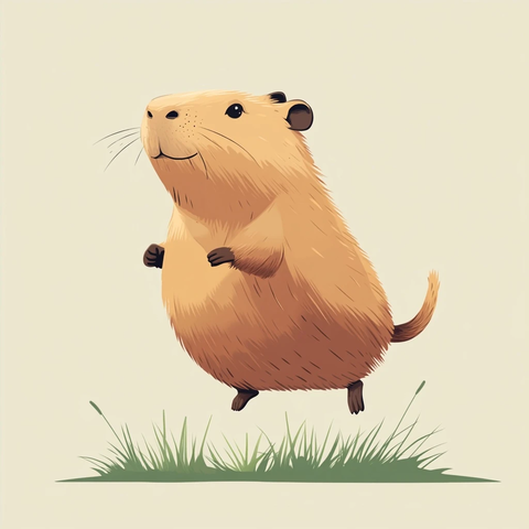 跳跃的卡皮巴拉