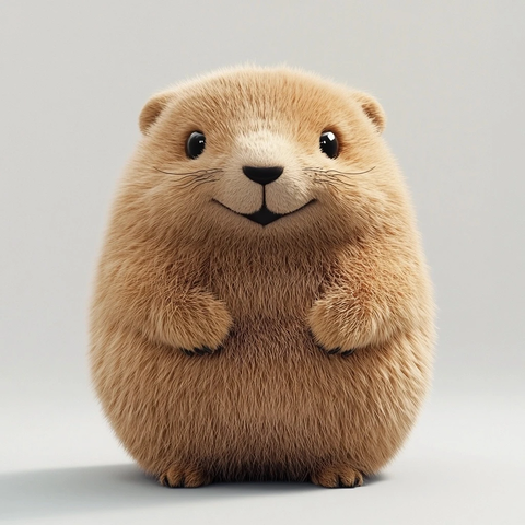 地鼠毛绒玩偶卡通版