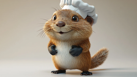 厨师海狸角色设计