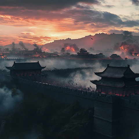 战火硝烟中的古城