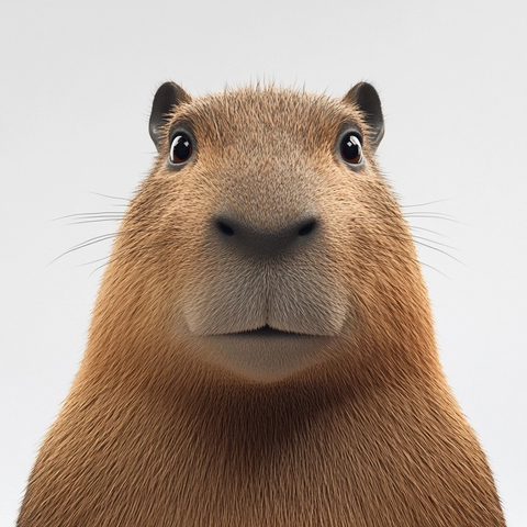 卡皮巴拉角色头部特写