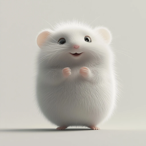 可爱仓鼠夸张表情与动作