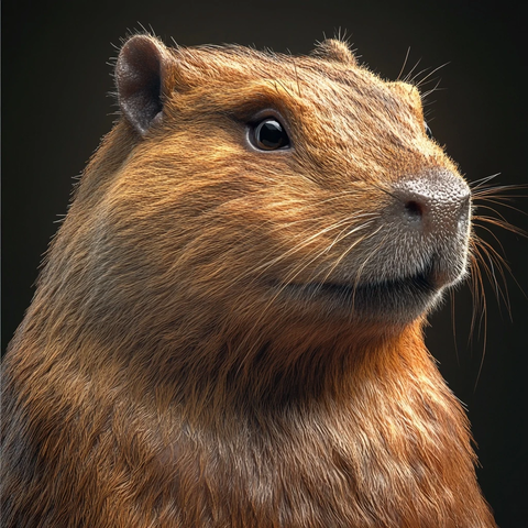 拟人化水豚细节立体