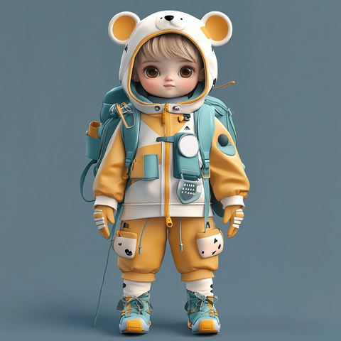 儿童运动服动物主题设计