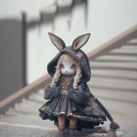 兔子元素全身服装设计