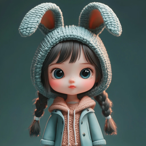 兔子耳朵帽女孩盲盒