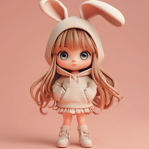 兔子耳朵帽子女孩盲盒
