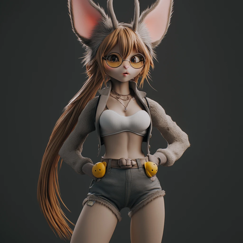 全甲胄啮齿动物女孩