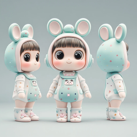 小女孩水滴造型娃娃