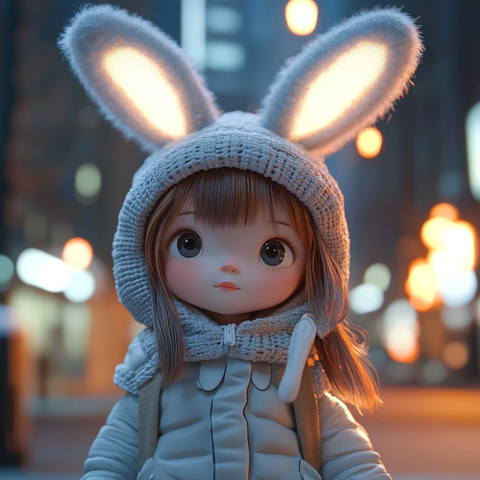 兔子耳朵女孩盲盒全貌