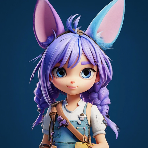 角色蓝紫色调艺术造型