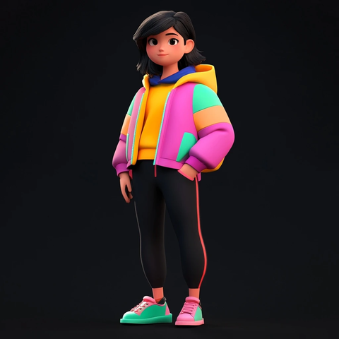 人物立绘简约背景