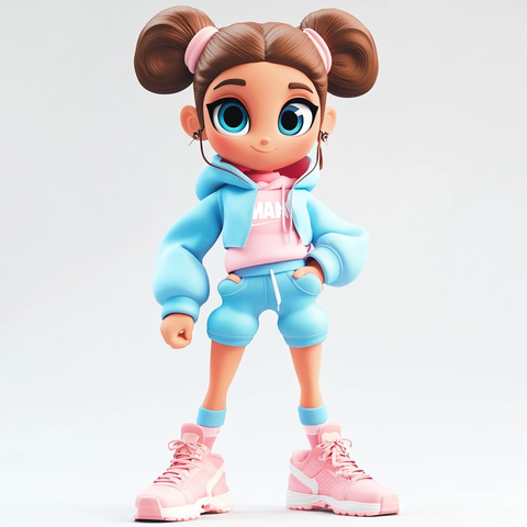 女孩卡通盲盒玩具