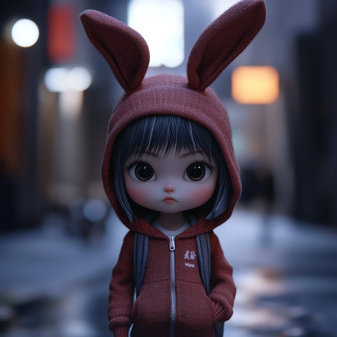 兔子耳朵帽女孩盲盒
