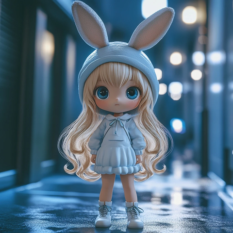 兔耳女孩盲盒全貌