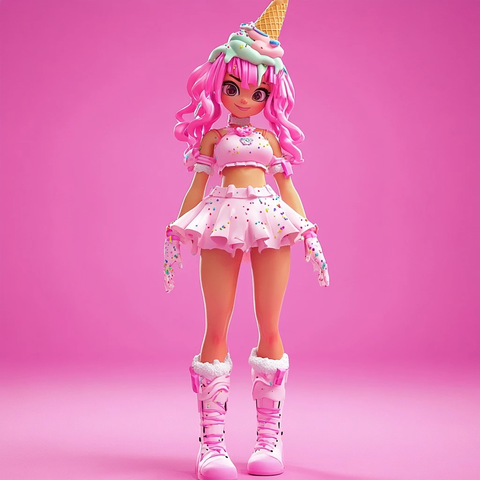 糖果公主冰淇淋头饰造型