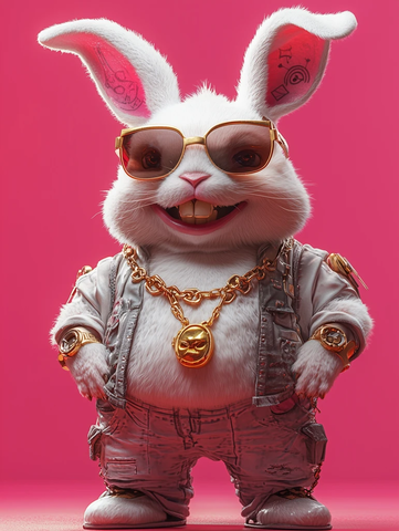 机械兔英雄金链刺棘纹身