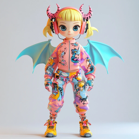 飞龙睡衣卡通女孩盲盒