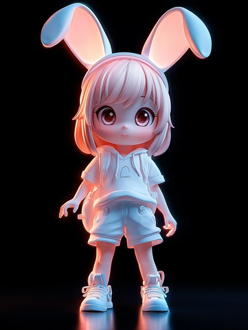 粉色兔耳女孩梦幻盲盒