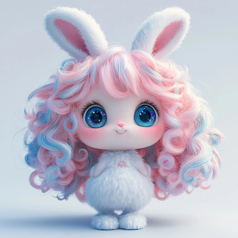 兔子女孩盲盒模型