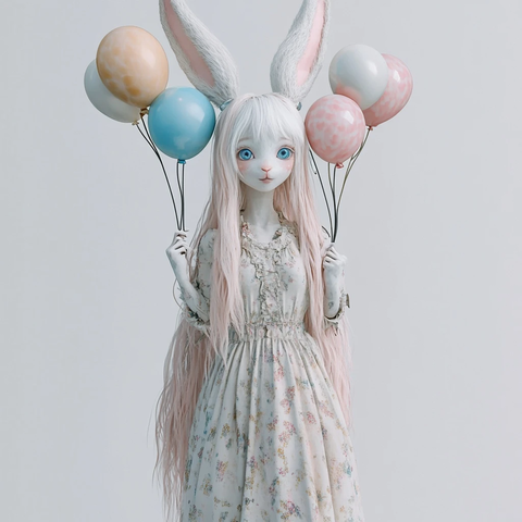 长耳兔气球裙造型