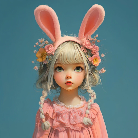 可爱女孩黄色装扮