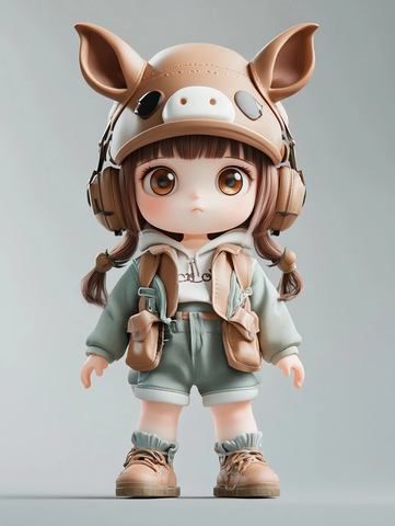 生肖马形帽子盲盒玩具