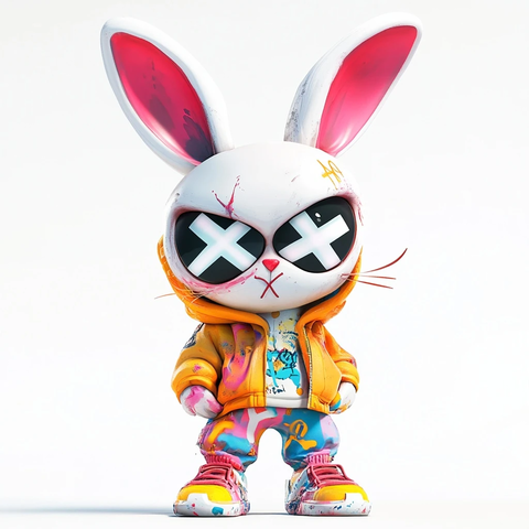 愤怒兔子街头涂鸦