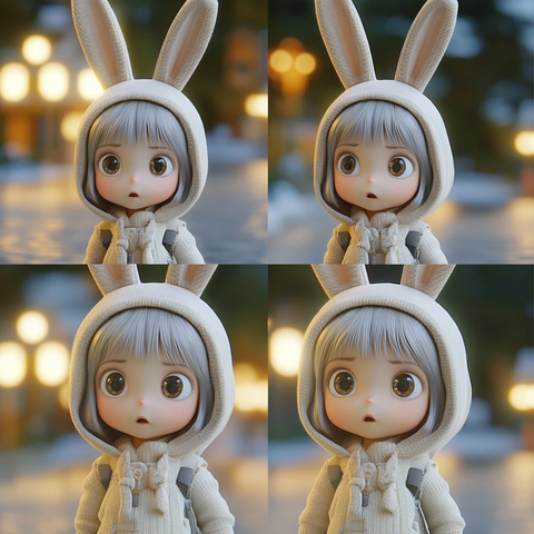 可爱女孩兔子耳帽盲盒