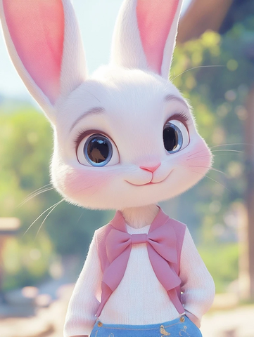 兔子角色设定图