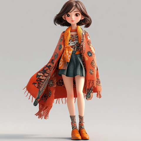 盲盒女孩全身照