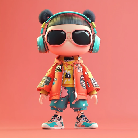 赛博朋克风格盲盒玩具