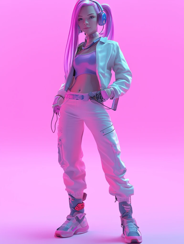 游戏女孩角色设计