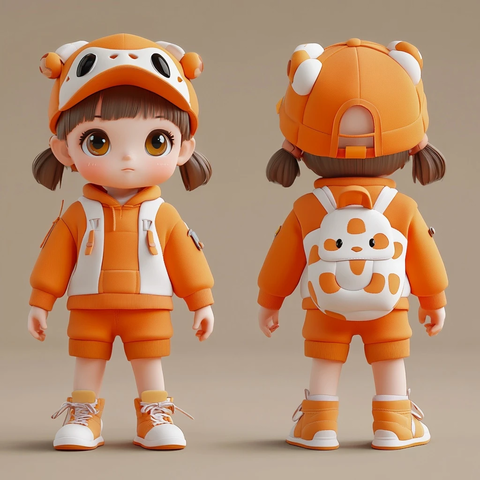 蛇年女孩盲盒玩具模型