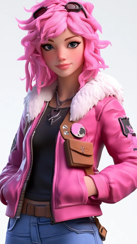 粉发少女校服超能力