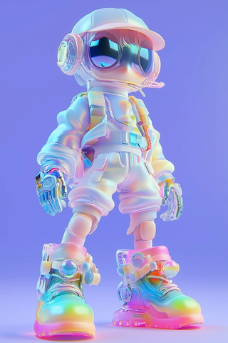 长腿男孩玩具发光材料