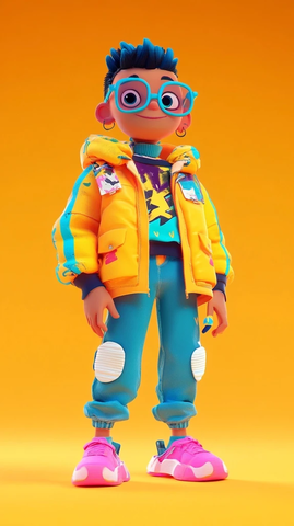 潮流街头青年卡通角色