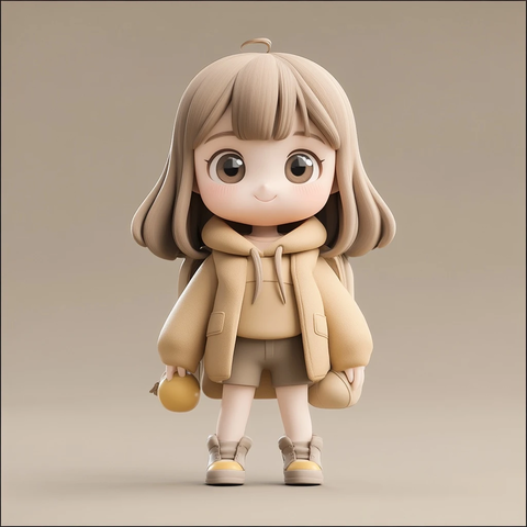 盲盒风格女孩设计