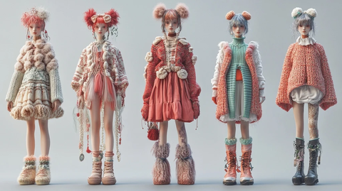 绒花针织少女服饰系列