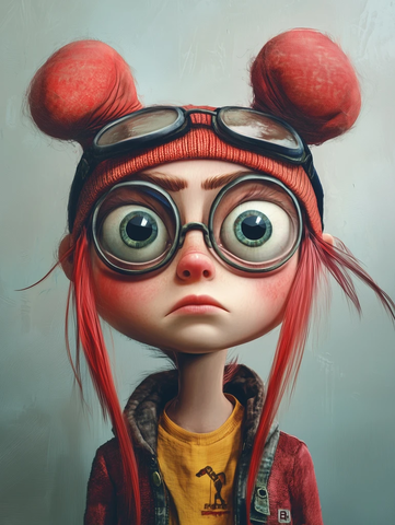 卡通角色讨厌木头铁领结